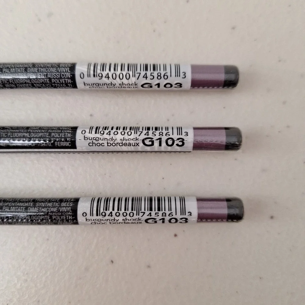 3 Set AVON GLIMMERSTICKS CHROMES EYE LINER - Burgundy Shock - G103 - New Sealed